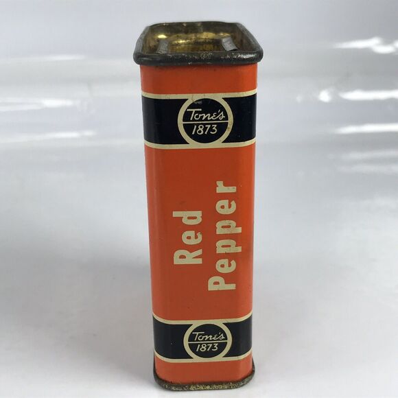 Tones Spice Tin Red Cayenne Pepper Tone Bros Des Moines VTG Advertising - Picture 7 of 10